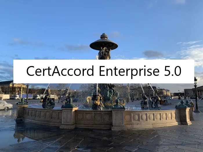CertAccord Enterprise 5.0 release of pki certificate management software