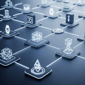 Interconnected digital network representing crypto agility.