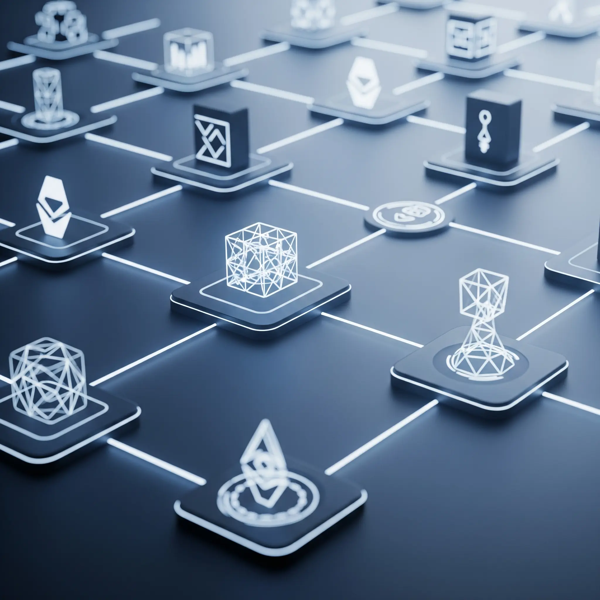 Interconnected digital network representing crypto agility.